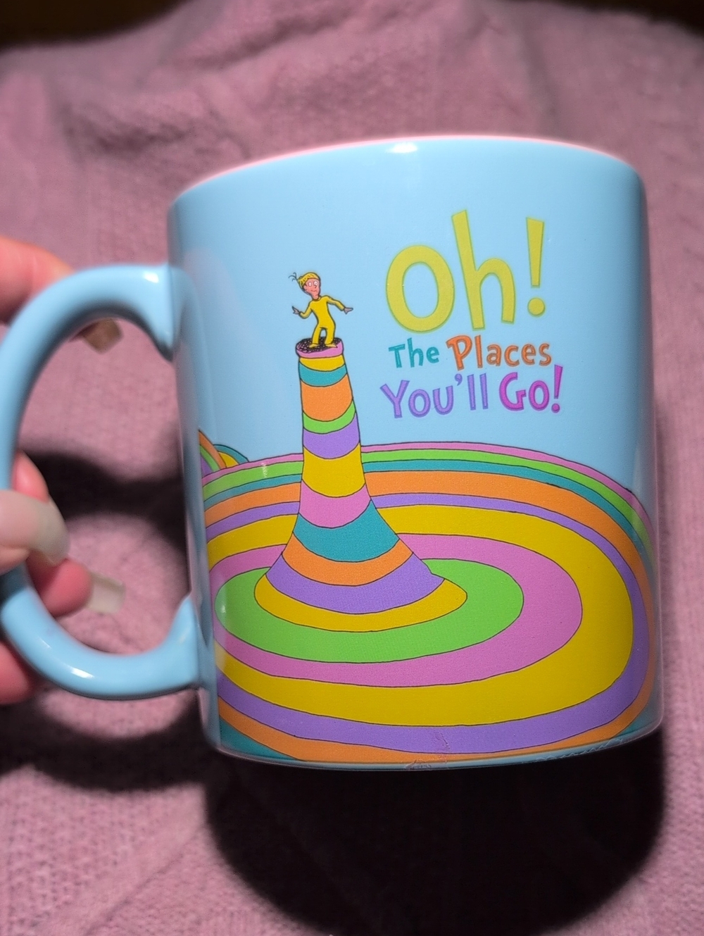 Dr. Seuss Light Blue 'Oh! The Places You'll Go!' Colorful Swirl Mug